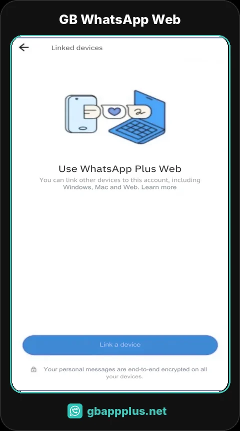 Menu perangkat tertaut untuk GB WhatsApp Web