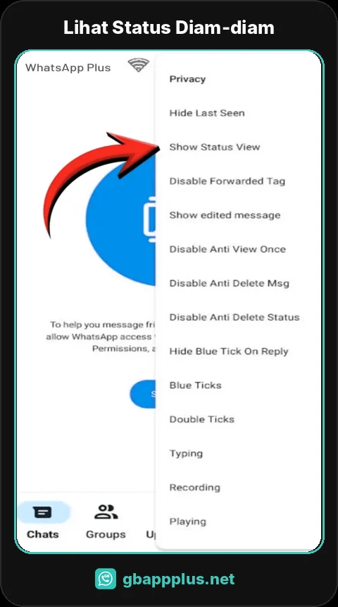 Lihat status WhatsApp tanpa ketahuan di GB WhatsApp