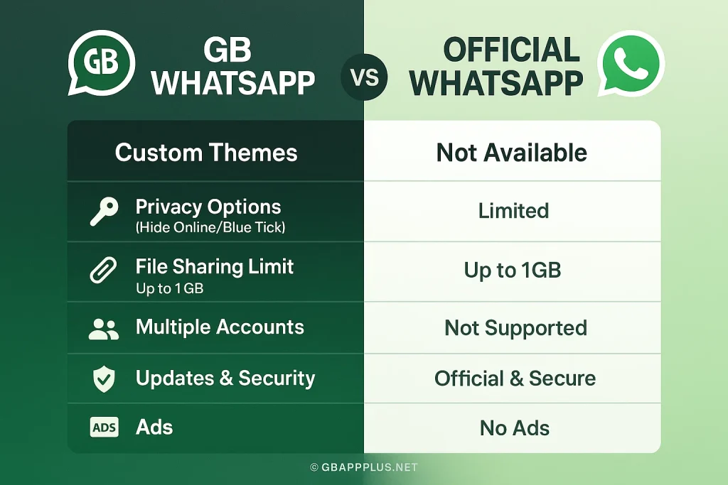 GB WhatsApp vs Official WhatsApp: Which is Better in 2025 2 gb-whatsapp-vs-official-whatsapp-features-comparison